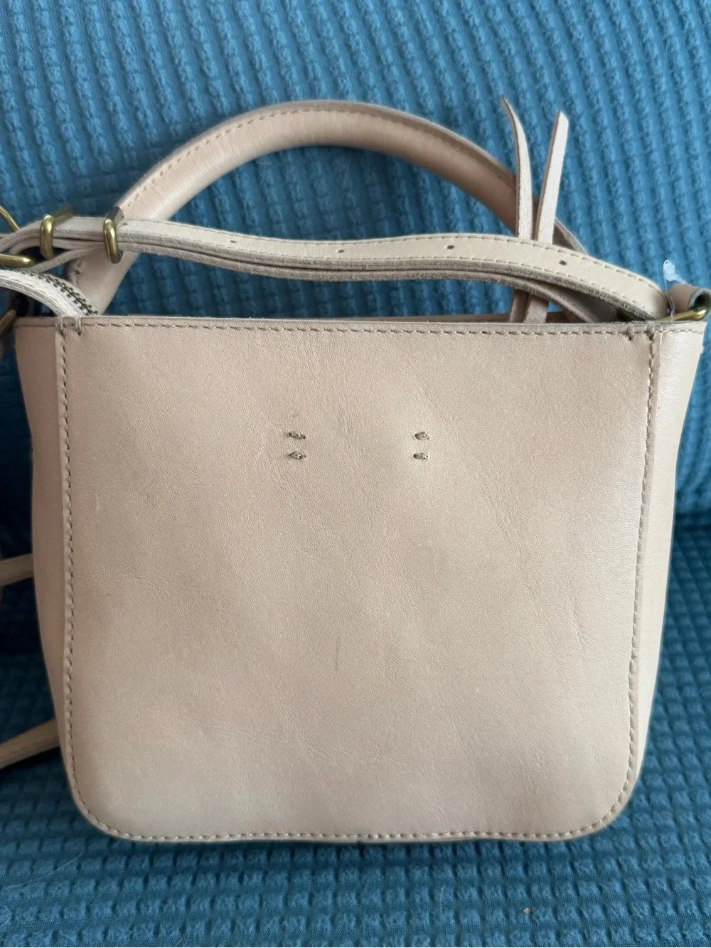 Madewell Cream Mini Top-Handle Crossbody